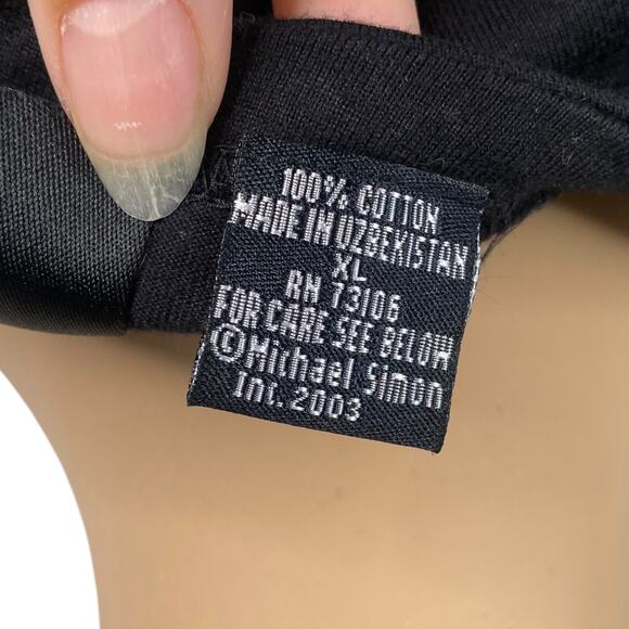 Michael Simon Event RARE Flamingo Sequin Embroidered Black Pink Cardigan SZ XL - Picture 10 of 10